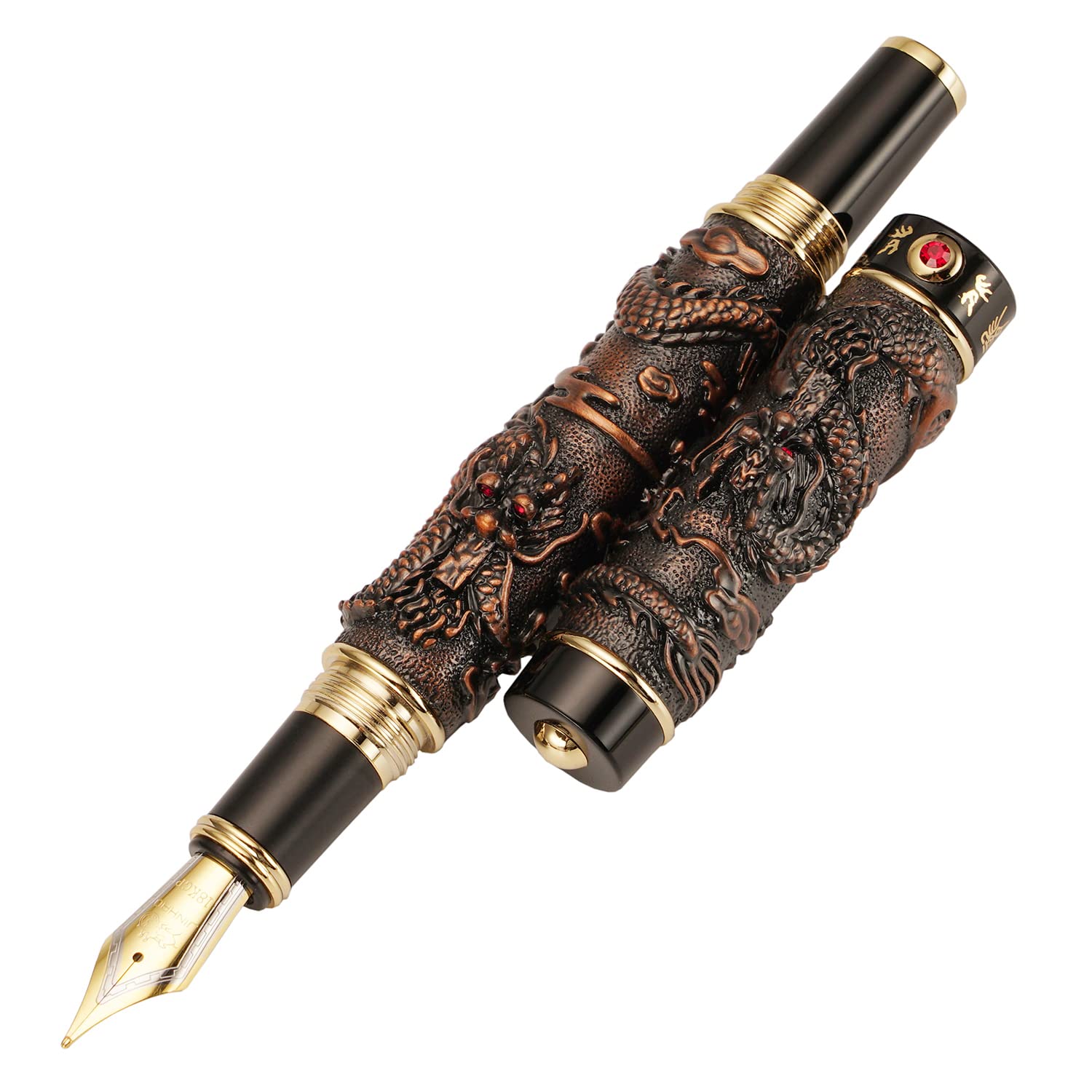 【Dragon 万年筆】 Amazon.co.jp: Jinhao ビンテージ ラグジュアリー ドラゴン 万年筆